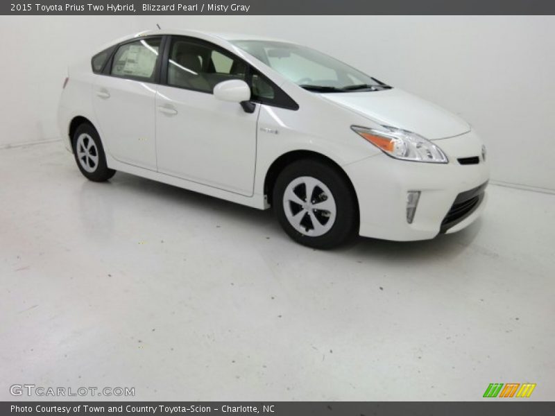 Blizzard Pearl / Misty Gray 2015 Toyota Prius Two Hybrid