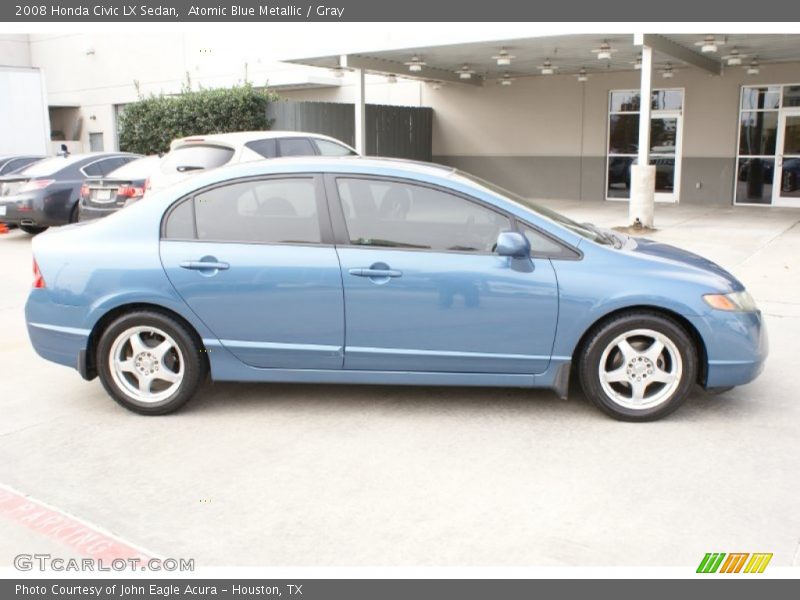 Atomic Blue Metallic / Gray 2008 Honda Civic LX Sedan
