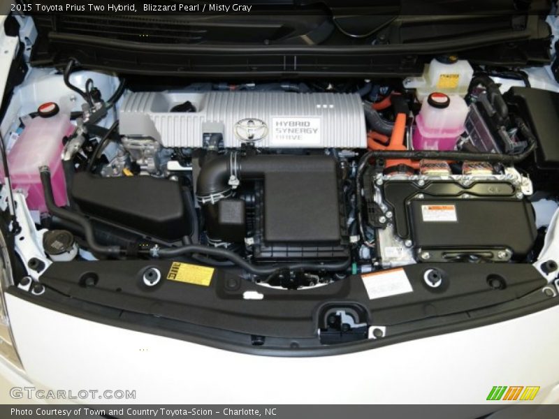 Blizzard Pearl / Misty Gray 2015 Toyota Prius Two Hybrid