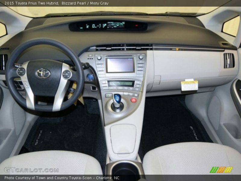 Blizzard Pearl / Misty Gray 2015 Toyota Prius Two Hybrid
