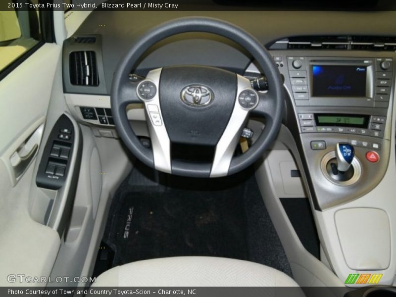 Blizzard Pearl / Misty Gray 2015 Toyota Prius Two Hybrid