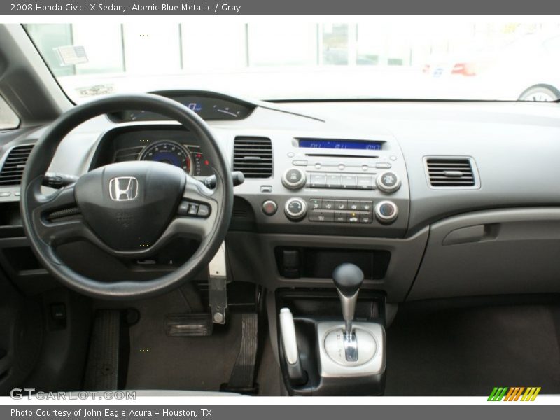 Atomic Blue Metallic / Gray 2008 Honda Civic LX Sedan