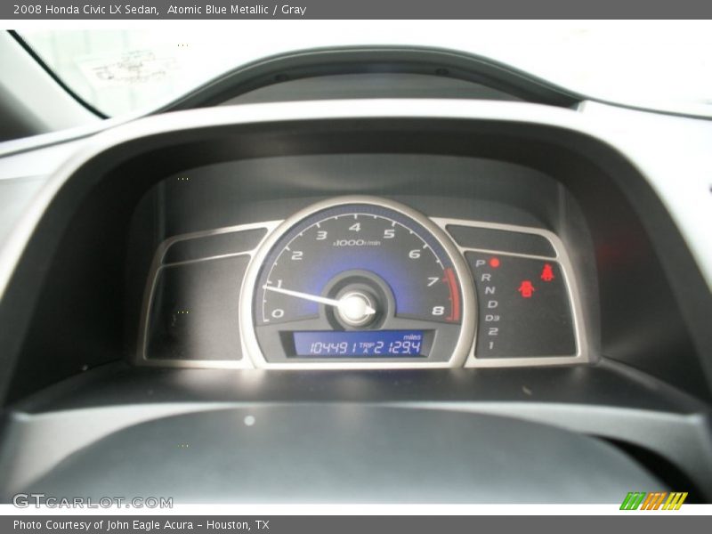 Atomic Blue Metallic / Gray 2008 Honda Civic LX Sedan
