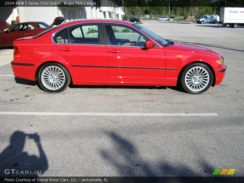 Bright Red / Beige 2004 BMW 5 Series 530i Sedan