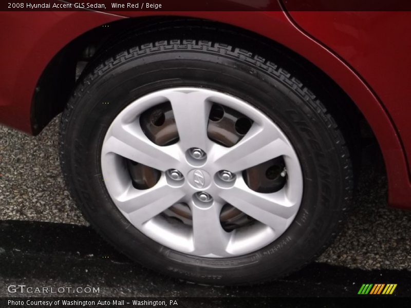 Wine Red / Beige 2008 Hyundai Accent GLS Sedan