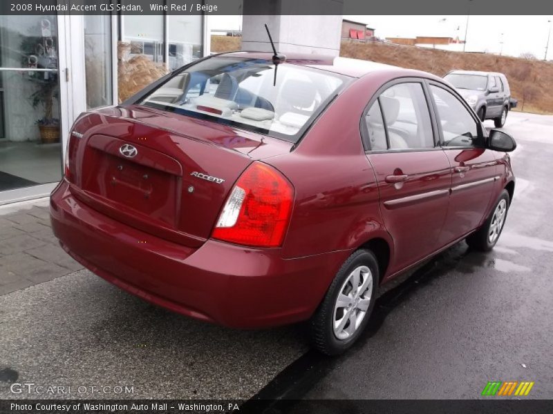 Wine Red / Beige 2008 Hyundai Accent GLS Sedan