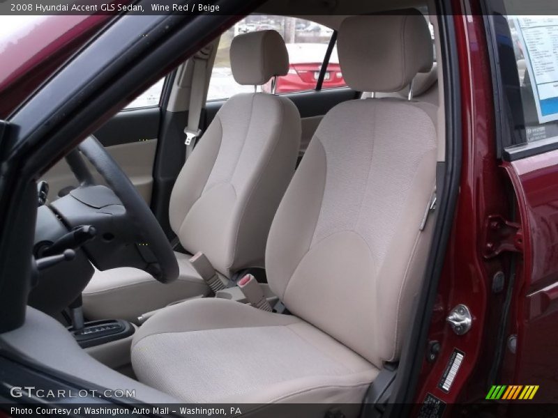 Wine Red / Beige 2008 Hyundai Accent GLS Sedan