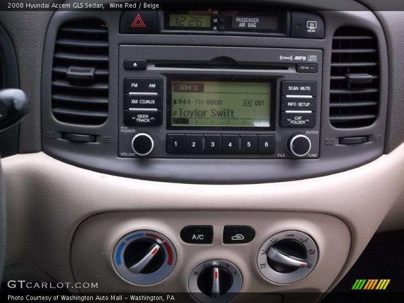 Wine Red / Beige 2008 Hyundai Accent GLS Sedan