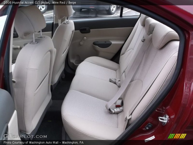 Wine Red / Beige 2008 Hyundai Accent GLS Sedan