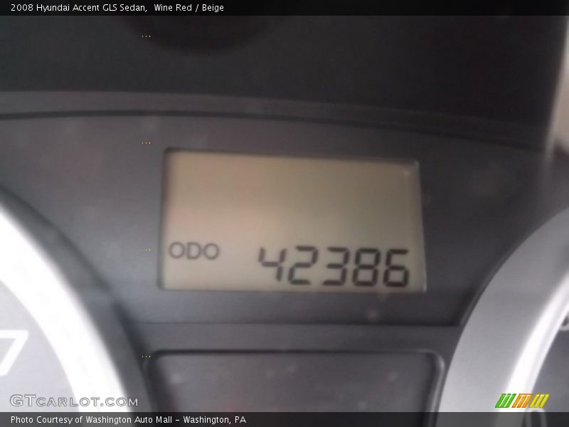 Wine Red / Beige 2008 Hyundai Accent GLS Sedan