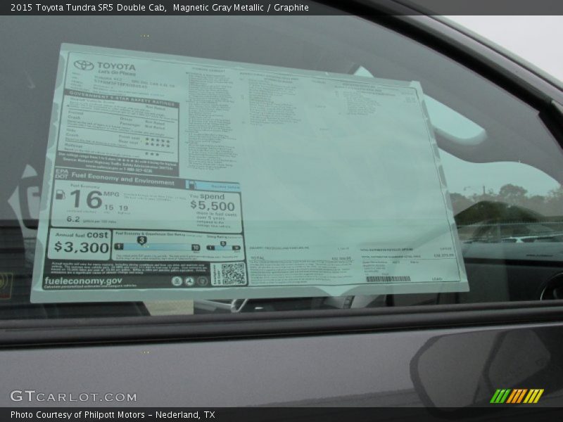 Magnetic Gray Metallic / Graphite 2015 Toyota Tundra SR5 Double Cab