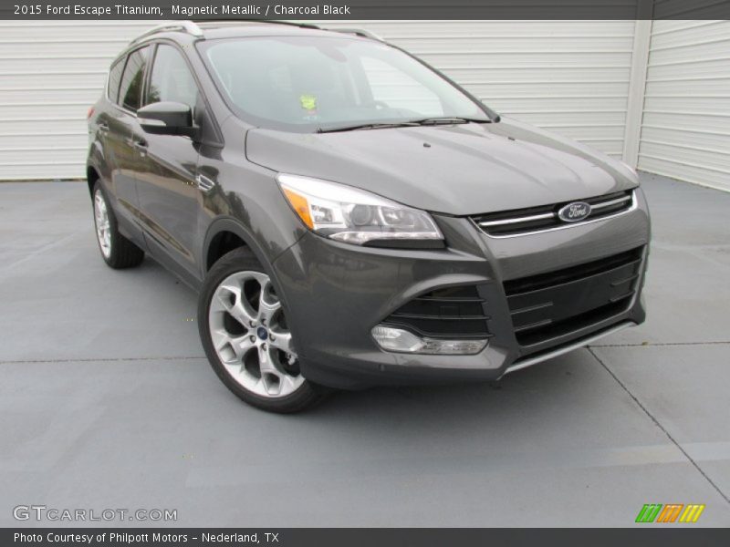 Magnetic Metallic / Charcoal Black 2015 Ford Escape Titanium