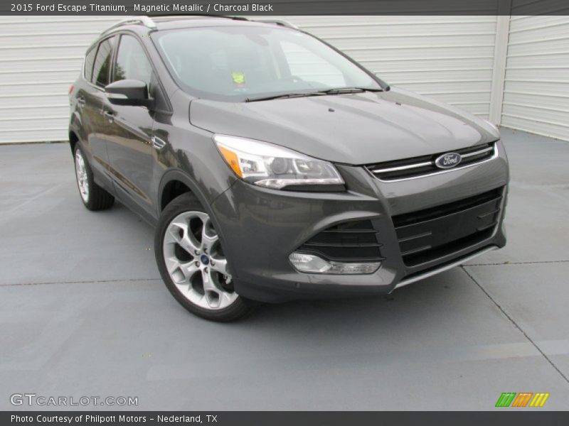 Magnetic Metallic / Charcoal Black 2015 Ford Escape Titanium