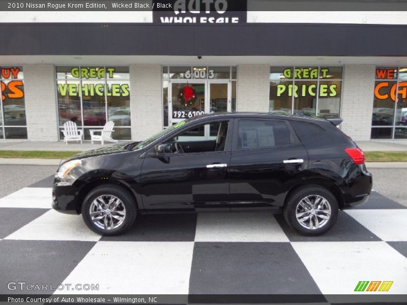 Wicked Black / Black 2010 Nissan Rogue Krom Edition