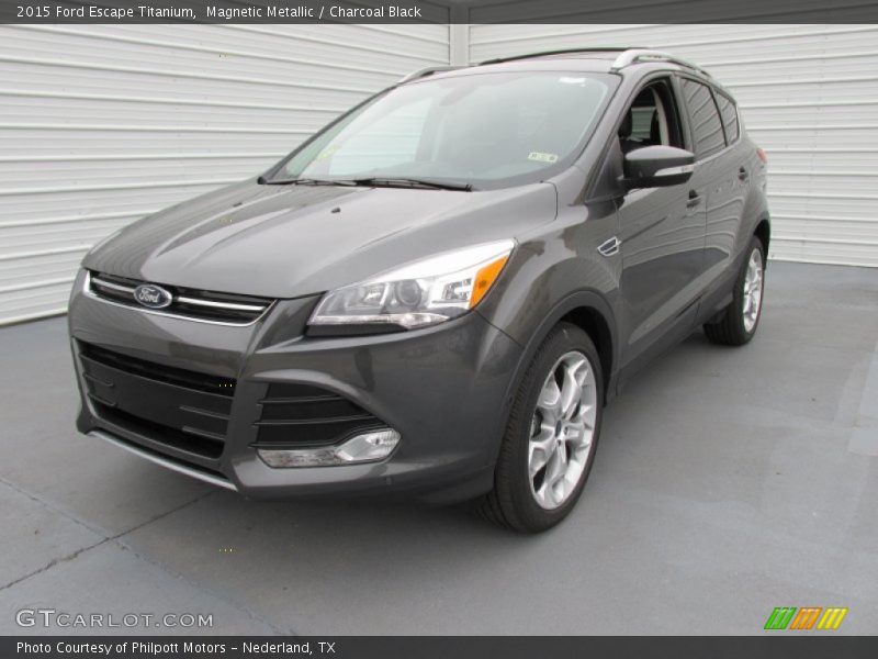 Magnetic Metallic / Charcoal Black 2015 Ford Escape Titanium