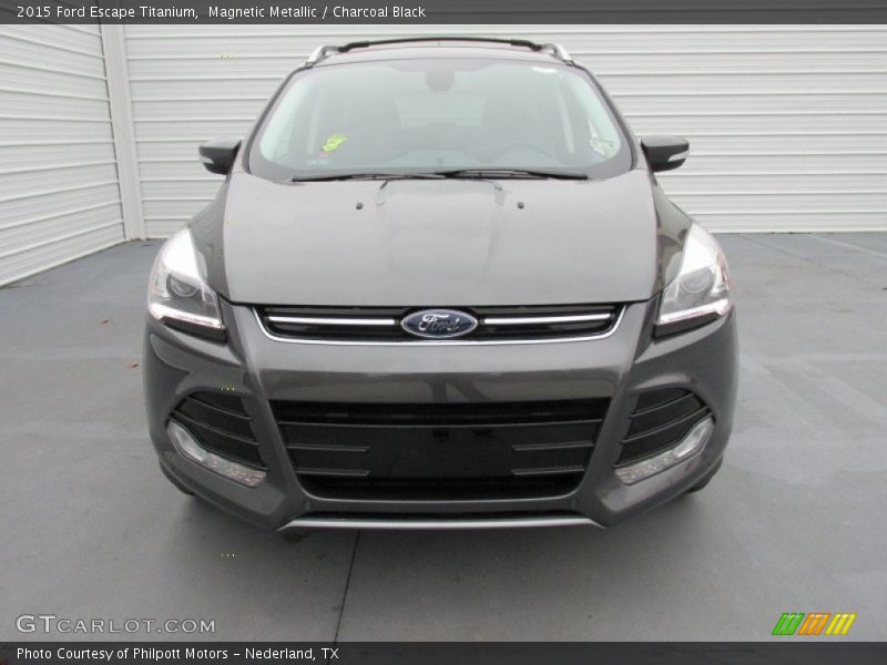 Magnetic Metallic / Charcoal Black 2015 Ford Escape Titanium