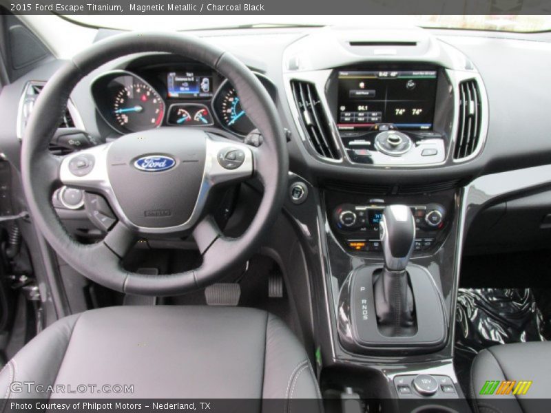 Magnetic Metallic / Charcoal Black 2015 Ford Escape Titanium