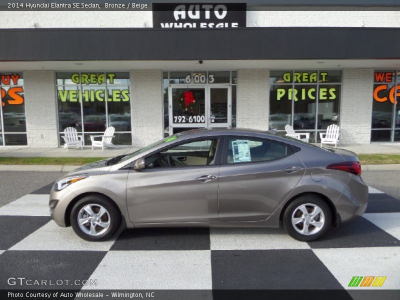 Bronze / Beige 2014 Hyundai Elantra SE Sedan