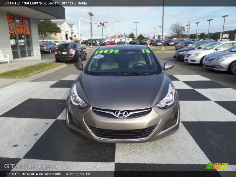 Bronze / Beige 2014 Hyundai Elantra SE Sedan