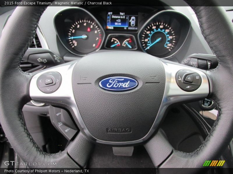 Magnetic Metallic / Charcoal Black 2015 Ford Escape Titanium