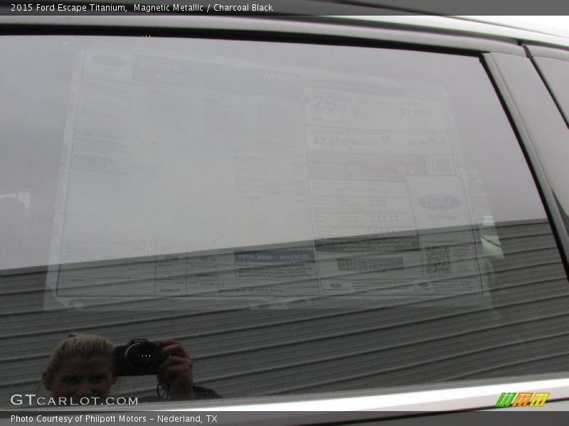 Magnetic Metallic / Charcoal Black 2015 Ford Escape Titanium