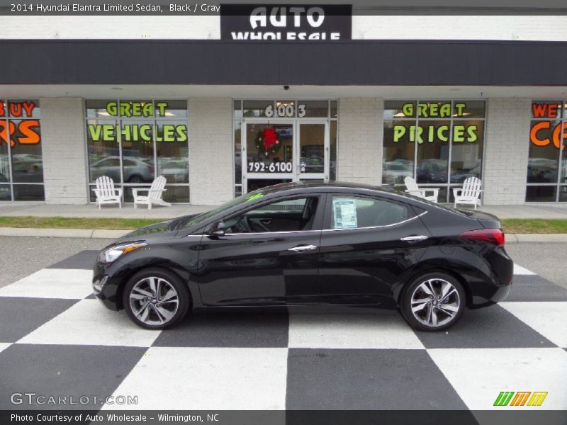 Black / Gray 2014 Hyundai Elantra Limited Sedan