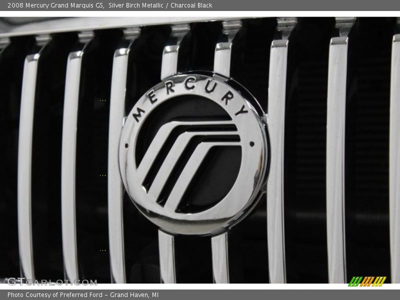 Silver Birch Metallic / Charcoal Black 2008 Mercury Grand Marquis GS