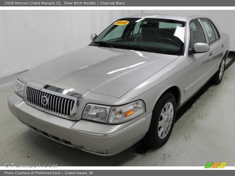 Silver Birch Metallic / Charcoal Black 2008 Mercury Grand Marquis GS