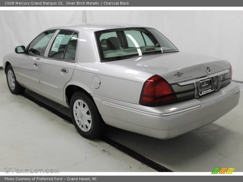 Silver Birch Metallic / Charcoal Black 2008 Mercury Grand Marquis GS