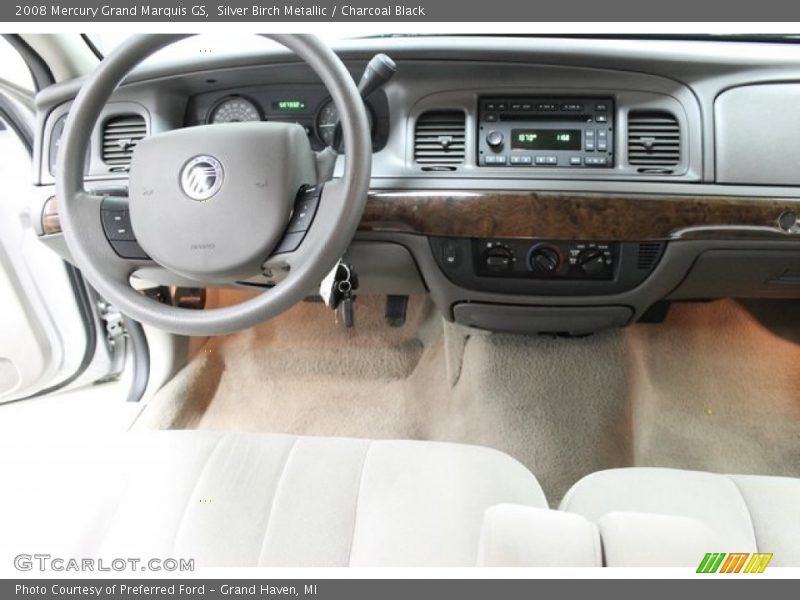 Silver Birch Metallic / Charcoal Black 2008 Mercury Grand Marquis GS