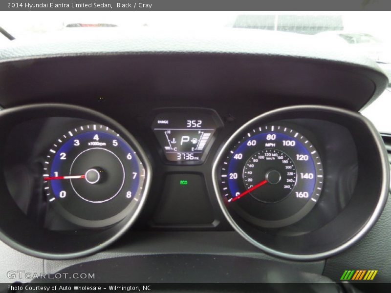 Black / Gray 2014 Hyundai Elantra Limited Sedan