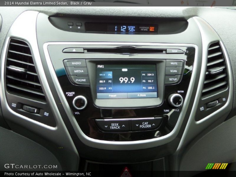 Black / Gray 2014 Hyundai Elantra Limited Sedan