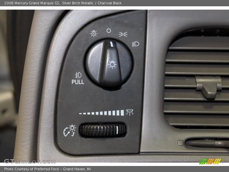 Silver Birch Metallic / Charcoal Black 2008 Mercury Grand Marquis GS