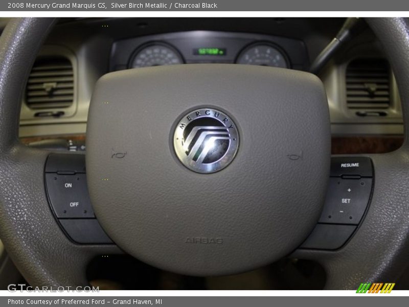 Silver Birch Metallic / Charcoal Black 2008 Mercury Grand Marquis GS