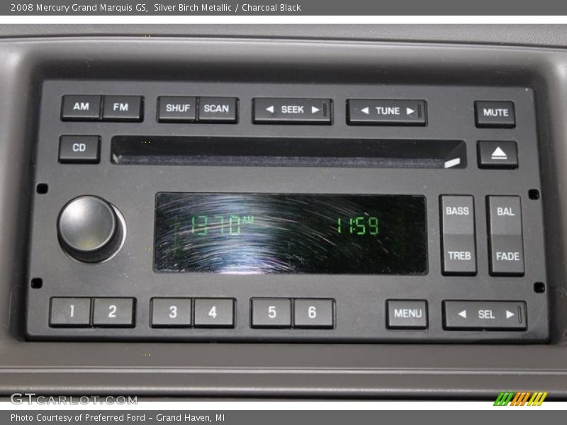 Silver Birch Metallic / Charcoal Black 2008 Mercury Grand Marquis GS