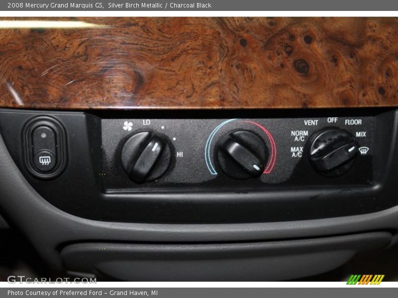 Silver Birch Metallic / Charcoal Black 2008 Mercury Grand Marquis GS