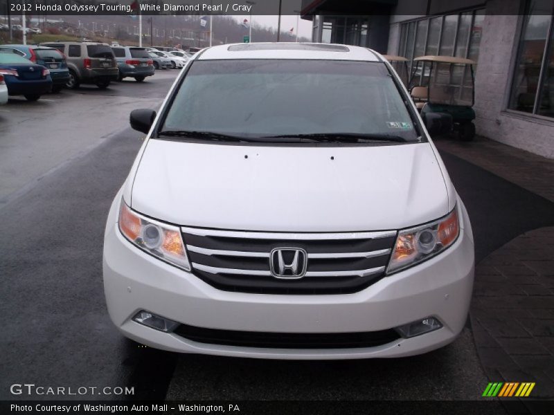 White Diamond Pearl / Gray 2012 Honda Odyssey Touring