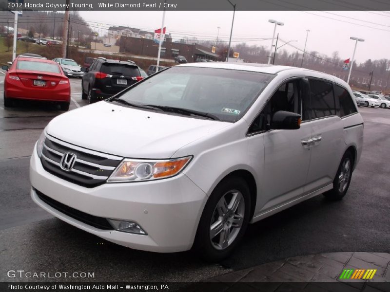 White Diamond Pearl / Gray 2012 Honda Odyssey Touring
