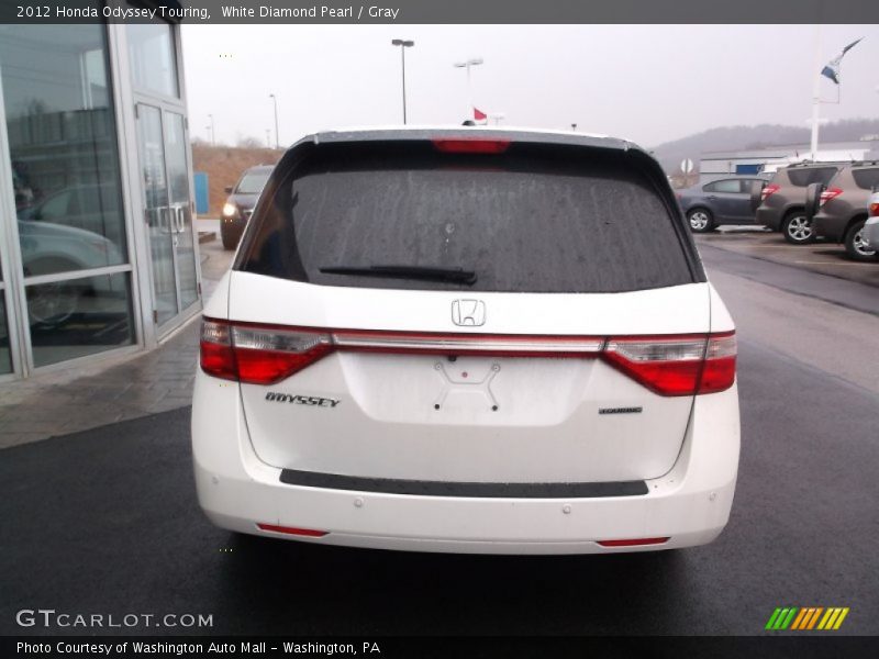 White Diamond Pearl / Gray 2012 Honda Odyssey Touring