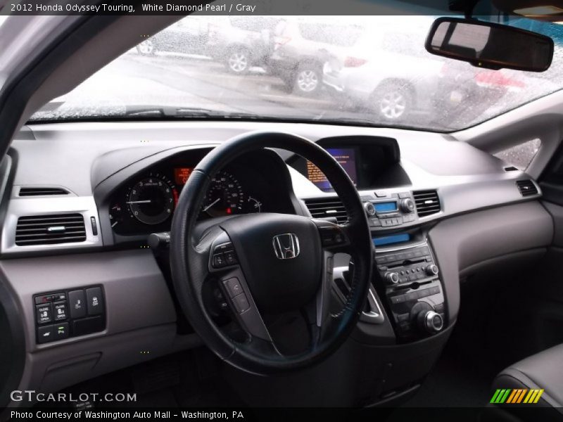 White Diamond Pearl / Gray 2012 Honda Odyssey Touring