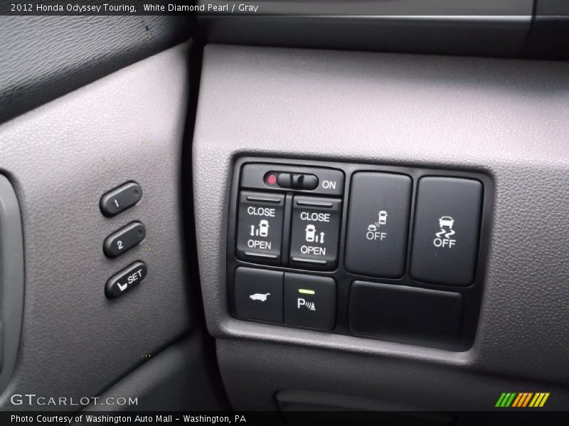 White Diamond Pearl / Gray 2012 Honda Odyssey Touring