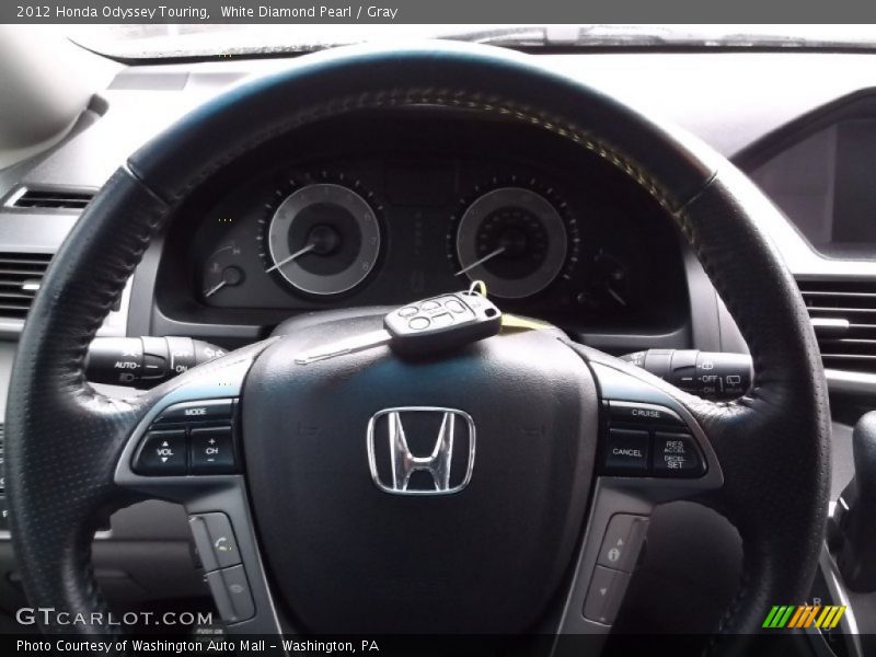 White Diamond Pearl / Gray 2012 Honda Odyssey Touring
