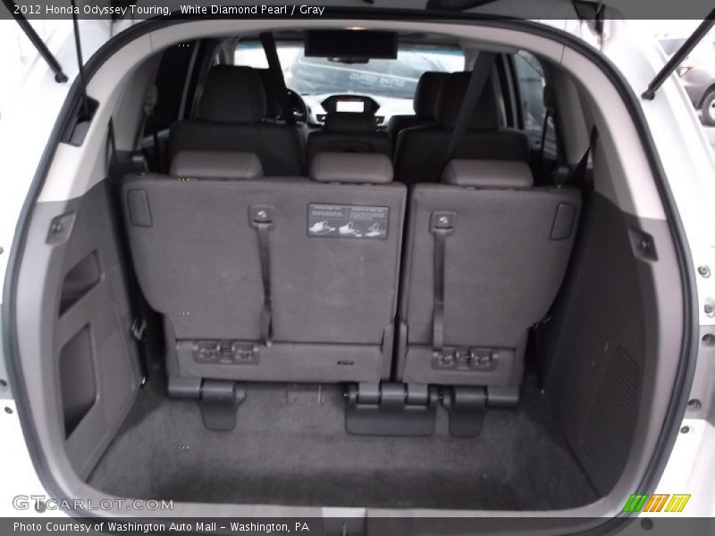 White Diamond Pearl / Gray 2012 Honda Odyssey Touring