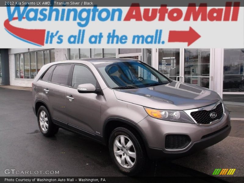 Titanium Silver / Black 2012 Kia Sorento LX AWD