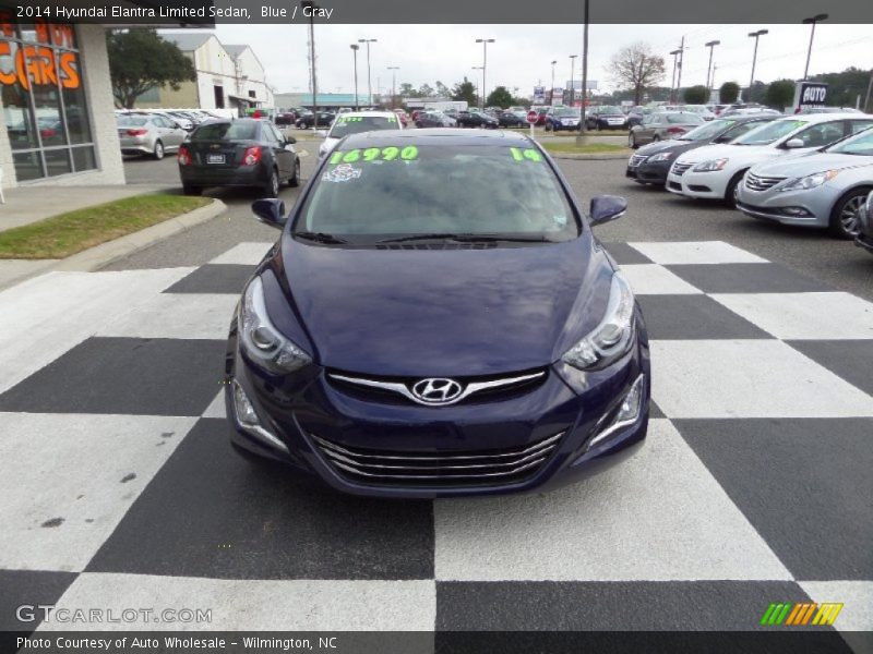 Blue / Gray 2014 Hyundai Elantra Limited Sedan