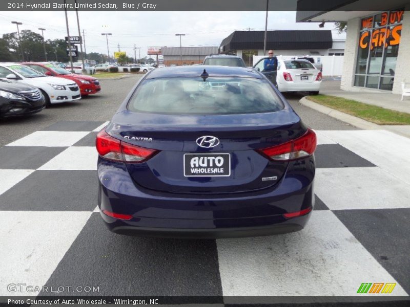 Blue / Gray 2014 Hyundai Elantra Limited Sedan