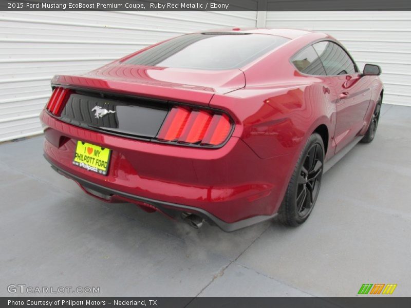 Ruby Red Metallic / Ebony 2015 Ford Mustang EcoBoost Premium Coupe