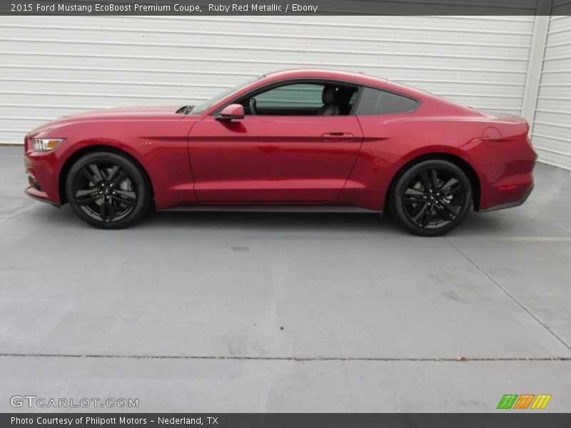 Ruby Red Metallic / Ebony 2015 Ford Mustang EcoBoost Premium Coupe