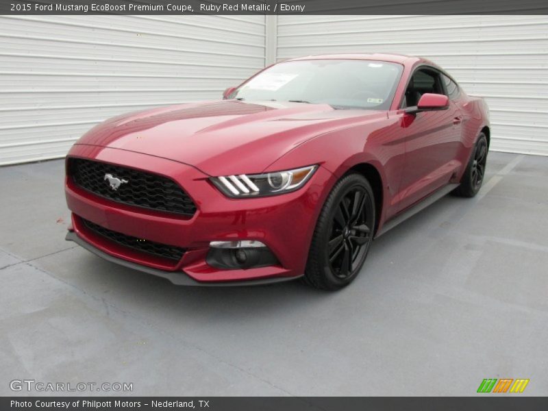 Ruby Red Metallic / Ebony 2015 Ford Mustang EcoBoost Premium Coupe