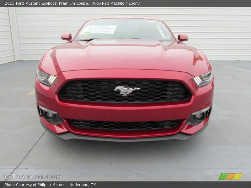 Ruby Red Metallic / Ebony 2015 Ford Mustang EcoBoost Premium Coupe